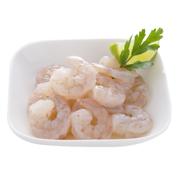 Raw king prawns